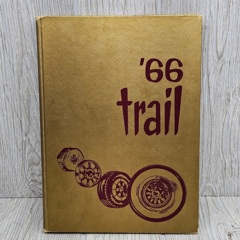 1966 Wichita High School West Trail Yearbook Wichita Kansas Vintage Hardcover